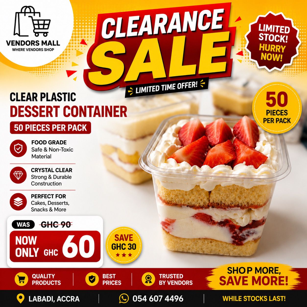 Plastic Dessert Container